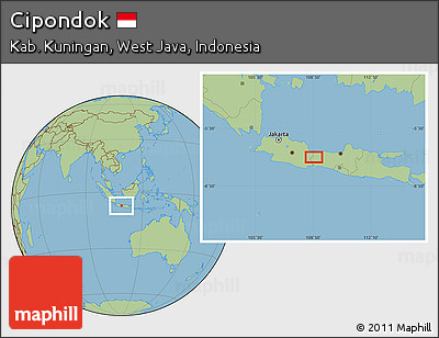 Savanna Style Location Map of Cipondok