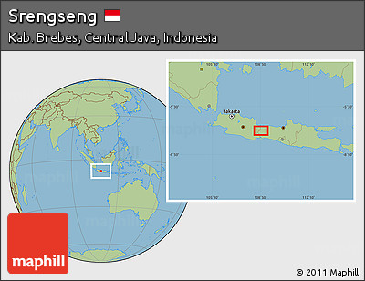 Savanna Style Location Map of Srengseng