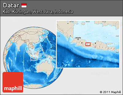 Shaded Relief Location Map of Datar