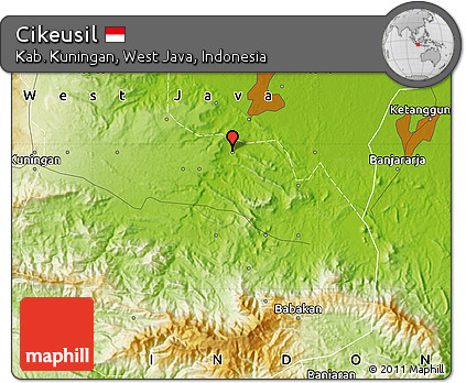 Physical Map of Cikeusil