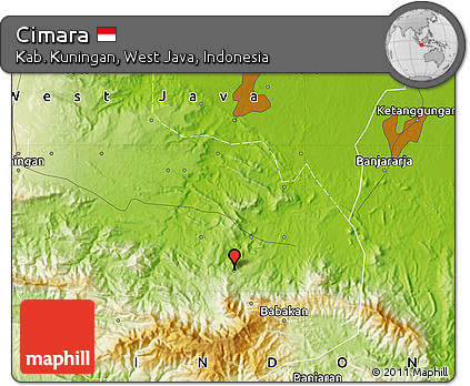 Physical Map of Cimara