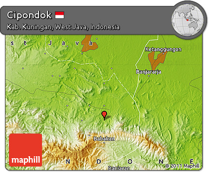 Physical Map of Cipondok