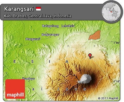 Physical Map of Karangsari