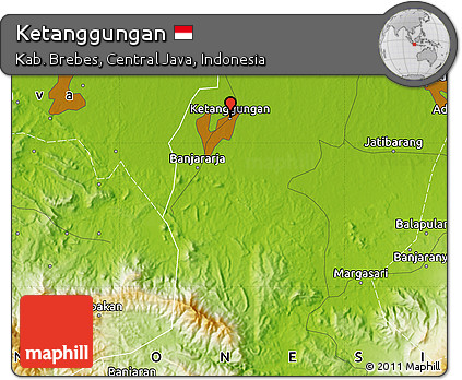 Physical Map of Ketanggungan