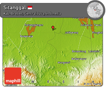Physical Map of Sitanggal