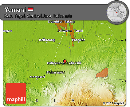 Physical Map of Yomani