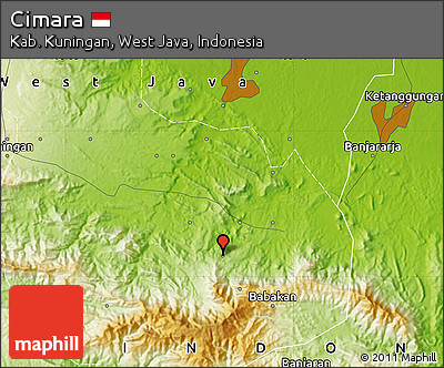 Physical Map of Cimara