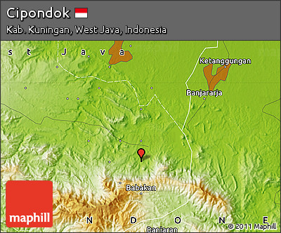Physical Map of Cipondok