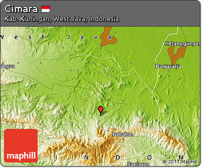 Physical Map of Cimara