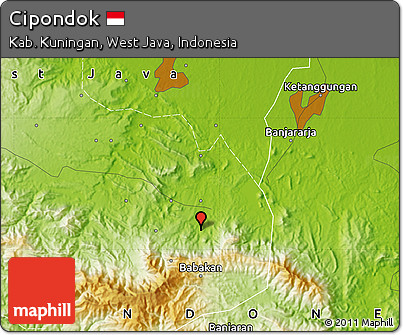 Physical Map of Cipondok