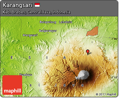 Physical Map of Karangsari