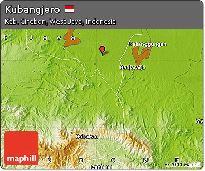 Physical Map of Kubangjero