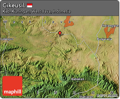 Satellite Map of Cikeusil