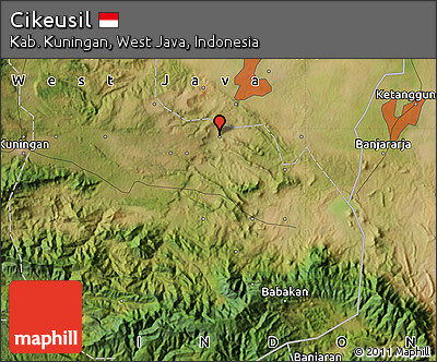 Satellite Map of Cikeusil