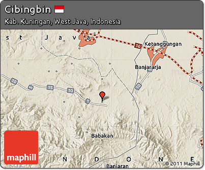 Shaded Relief Map of Cibingbin