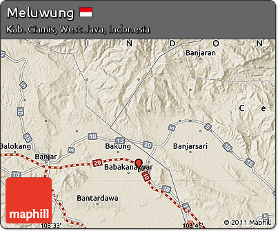 Shaded Relief Map of Meluwung