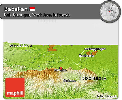 Physical Panoramic Map of Babakan