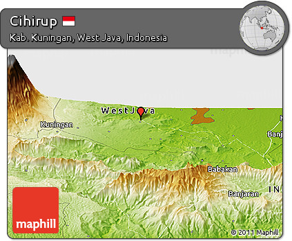 Physical Panoramic Map of Cihirup