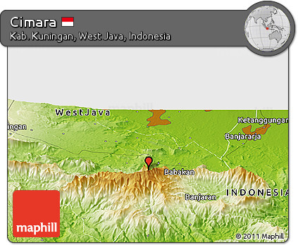 Physical Panoramic Map of Cimara
