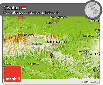 Physical Panoramic Map of Cisalak
