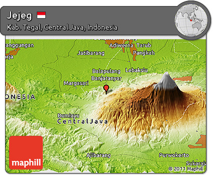 Physical Panoramic Map of Jejeg