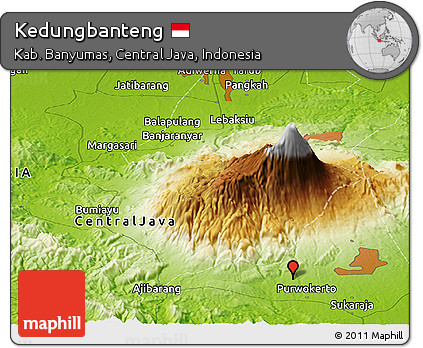 Physical Panoramic Map of Kedungbanteng