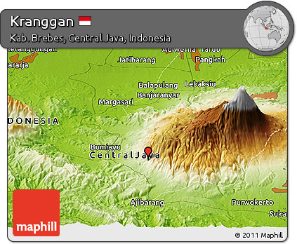 Physical Panoramic Map of Kranggan
