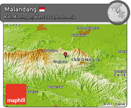 Physical Panoramic Map of Malandang