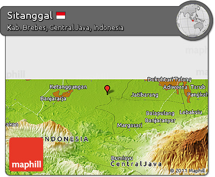 Physical Panoramic Map of Sitanggal