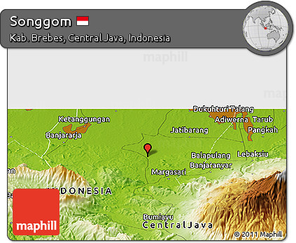 Physical Panoramic Map of Songgom