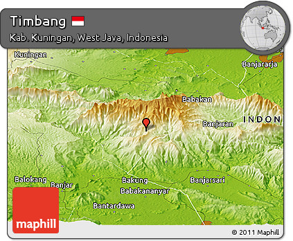 Physical Panoramic Map of Timbang