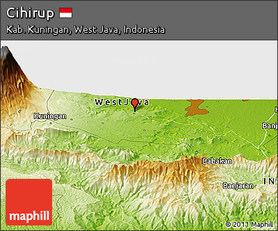 Physical Panoramic Map of Cihirup