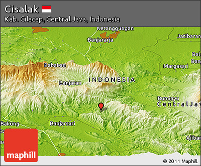 Physical Panoramic Map of Cisalak