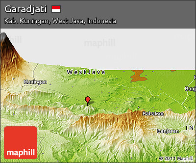 Physical Panoramic Map of Garadjati