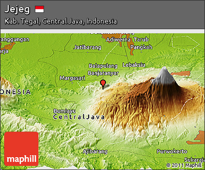 Physical Panoramic Map of Jejeg