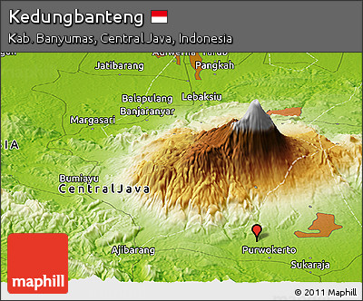 Physical Panoramic Map of Kedungbanteng