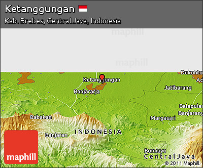 Physical Panoramic Map of Ketanggungan
