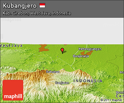 Physical Panoramic Map of Kubangjero