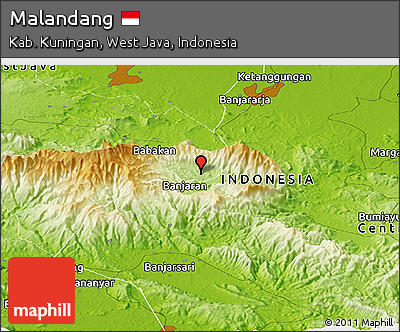 Physical Panoramic Map of Malandang