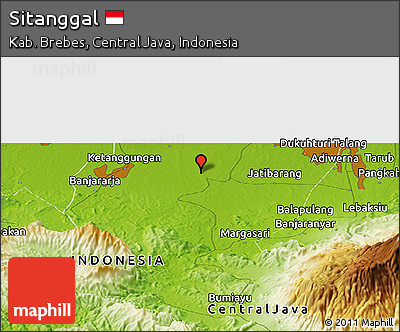 Physical Panoramic Map of Sitanggal