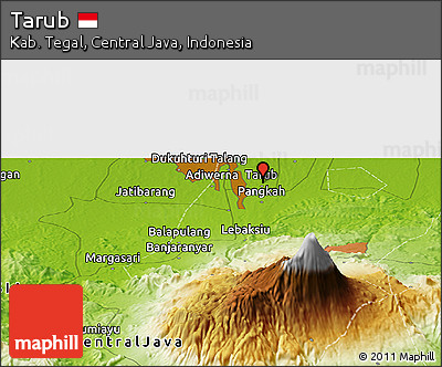 Physical Panoramic Map of Tarub