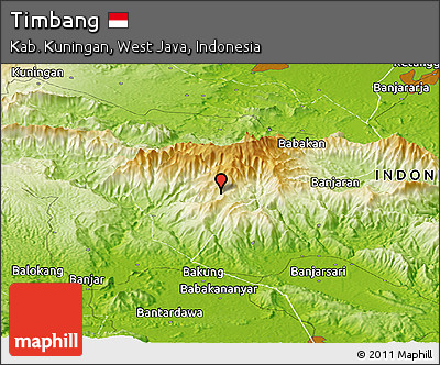 Physical Panoramic Map of Timbang