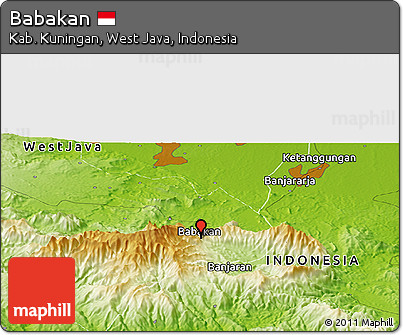 Physical Panoramic Map of Babakan