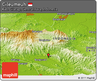 Physical Panoramic Map of Cileumeuh