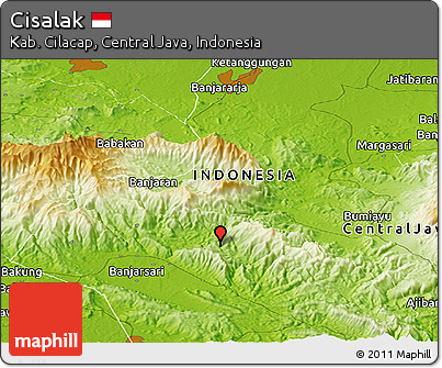 Physical Panoramic Map of Cisalak