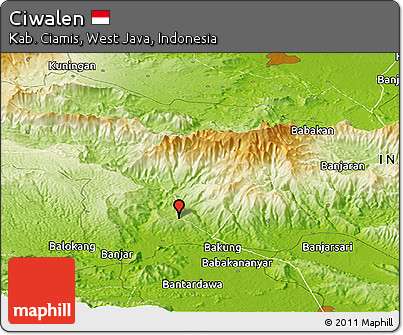 Physical Panoramic Map of Ciwalen
