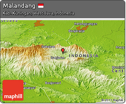 Physical Panoramic Map of Malandang