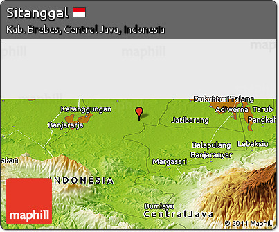 Physical Panoramic Map of Sitanggal