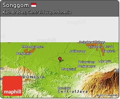 Physical Panoramic Map of Songgom