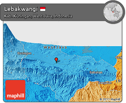Political Panoramic Map of Lebakwangi